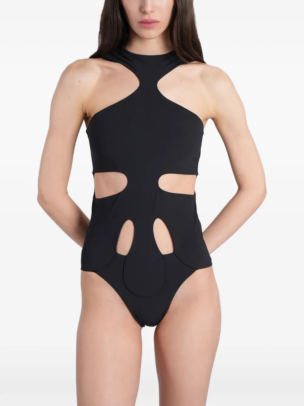 Cult Gaia Costume intero Novella con dettaglio cut-out - Nero