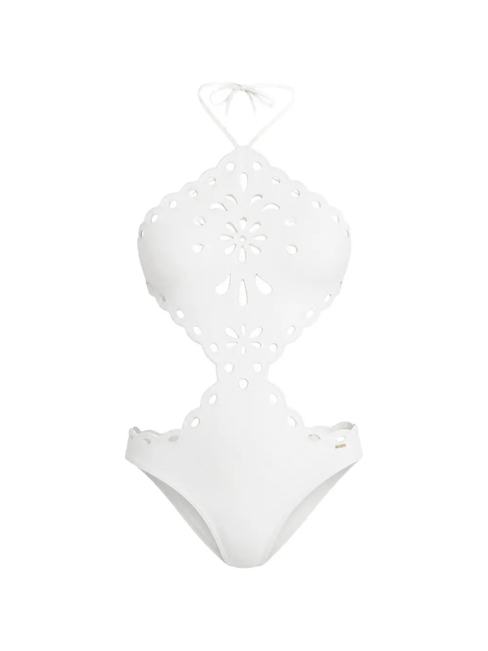 Cult Gaia Laidie cut-out broderie-anglaise swimsuit - Bianco