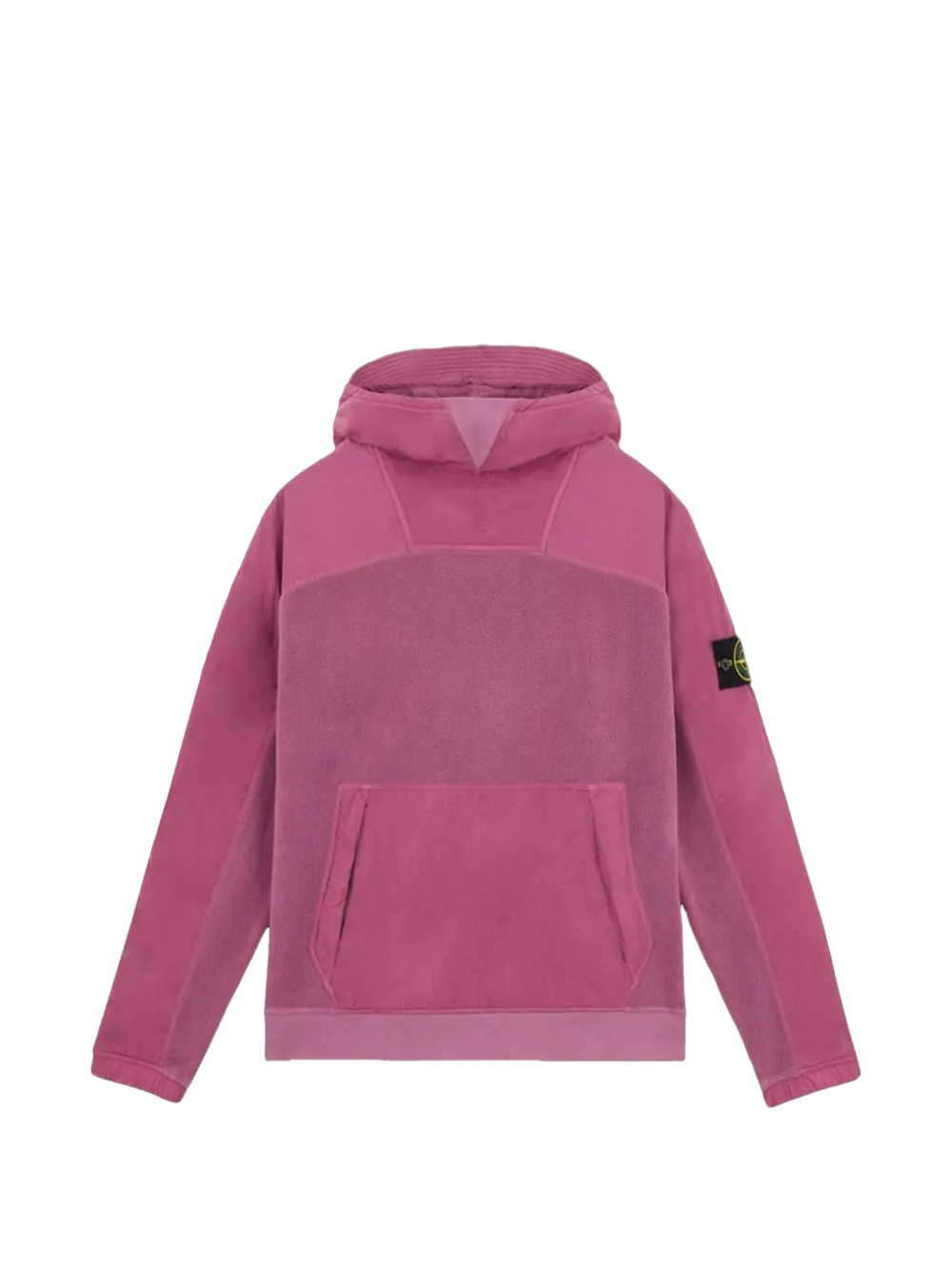 Stone Island logo-patch hoodie - Rosa