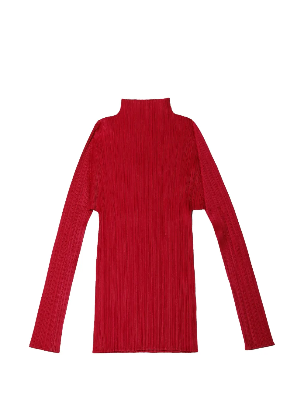 Pleats Please Issey Miyake high-neck top - Rosso