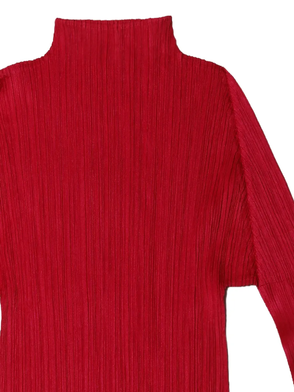 Pleats Please Issey Miyake Top met hoge hals Rood
