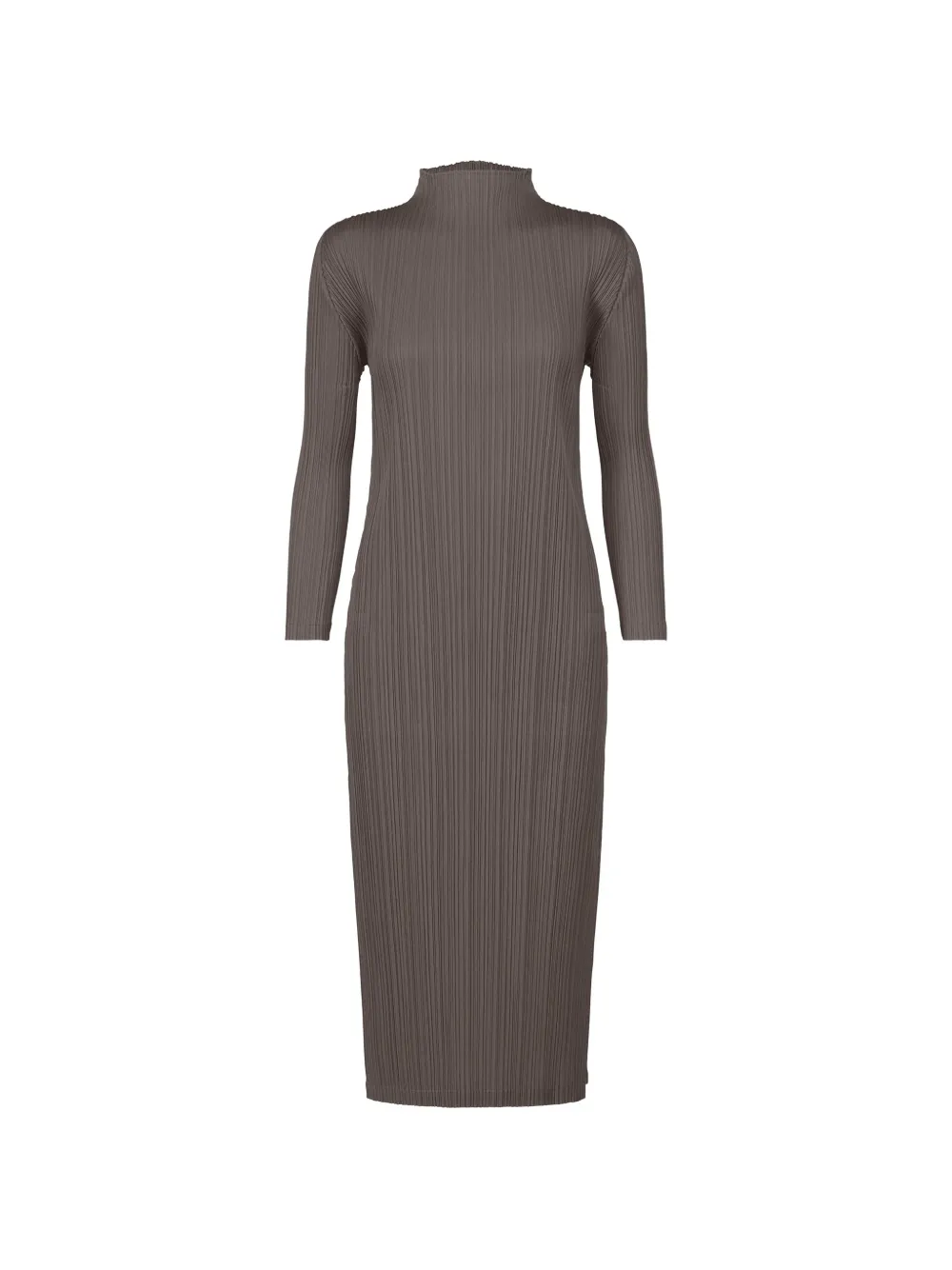 Pleats Please Issey Miyake long-sleeve midi dress - Grigio