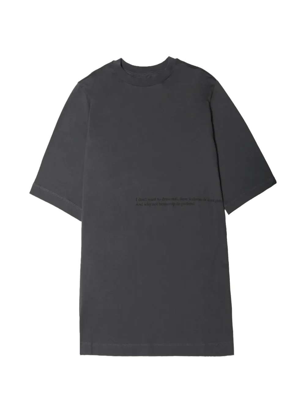MM6 Maison Margiela slogan-print mini dress - Grigio