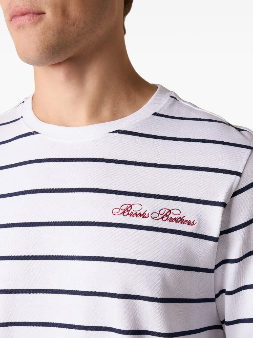 Brooks Brothers Gestreept T-shirt Blauw