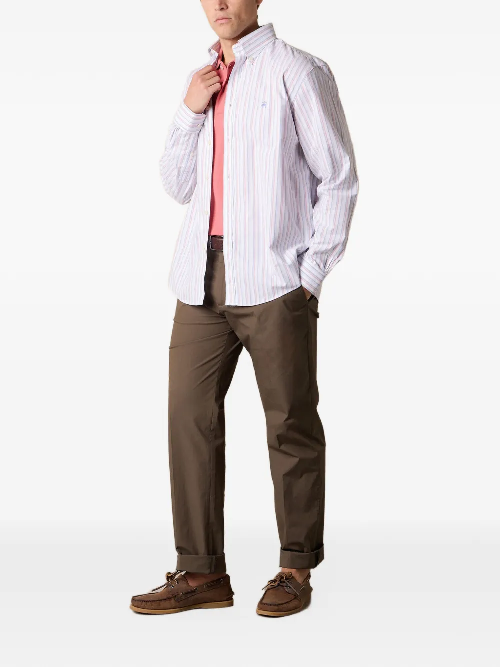 Brooks Brothers Gestreept overhemd Rood