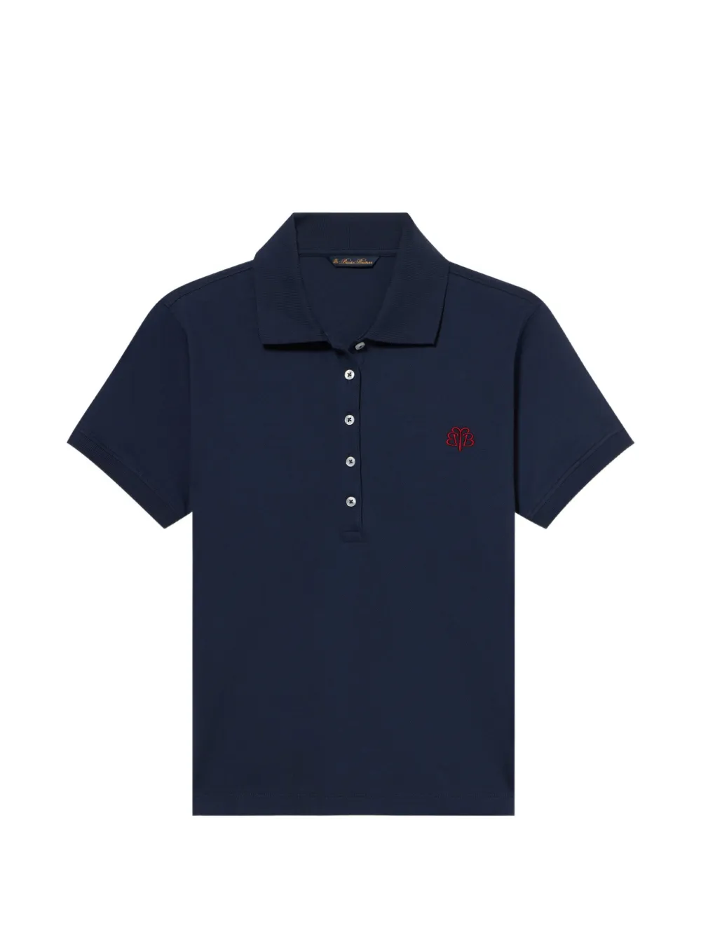 Brooks Brothers logo-embroidered piqué polo shirt - Blu