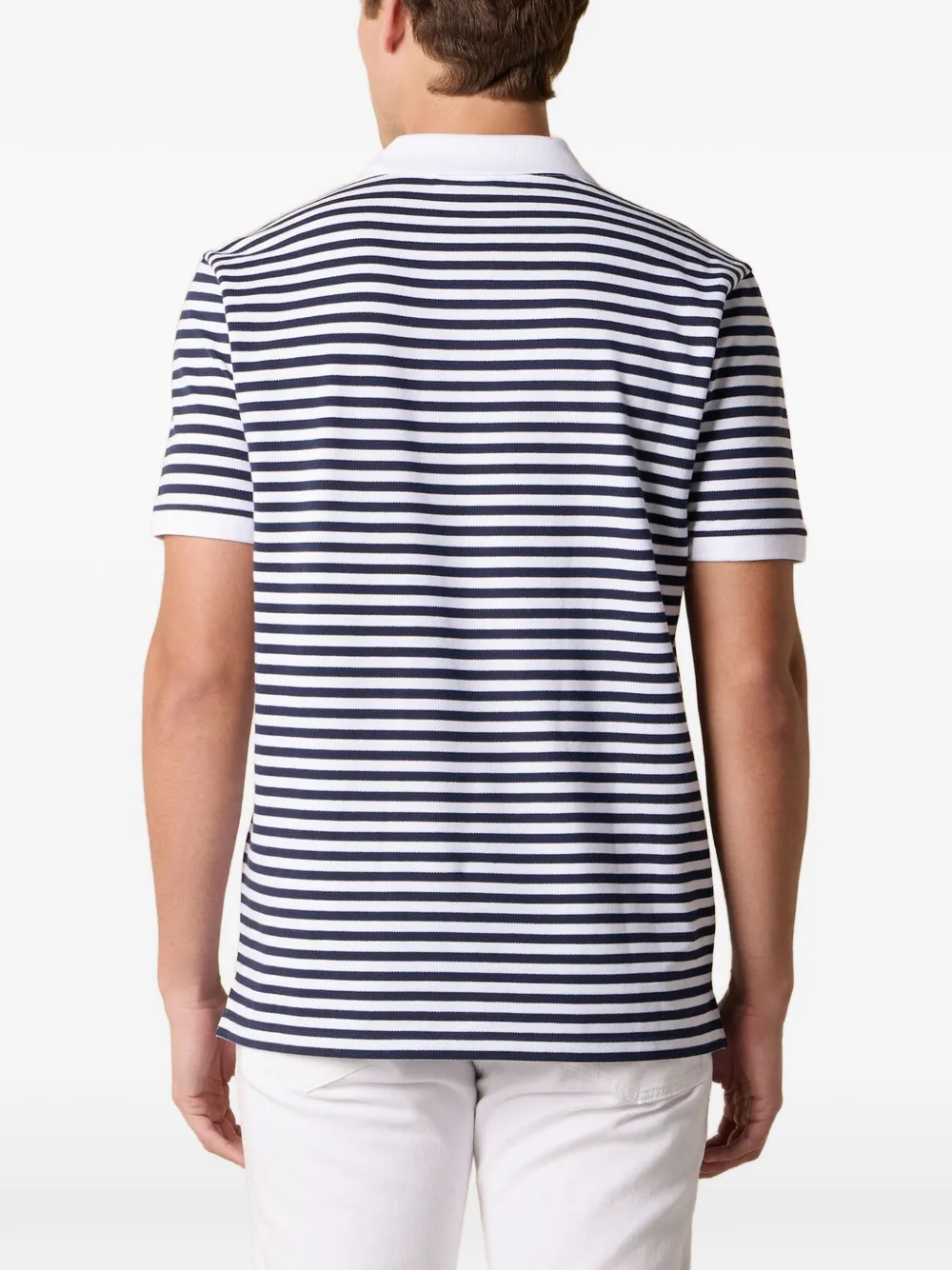 Brooks Brothers Awning gestreept katoenen poloshirt Blauw