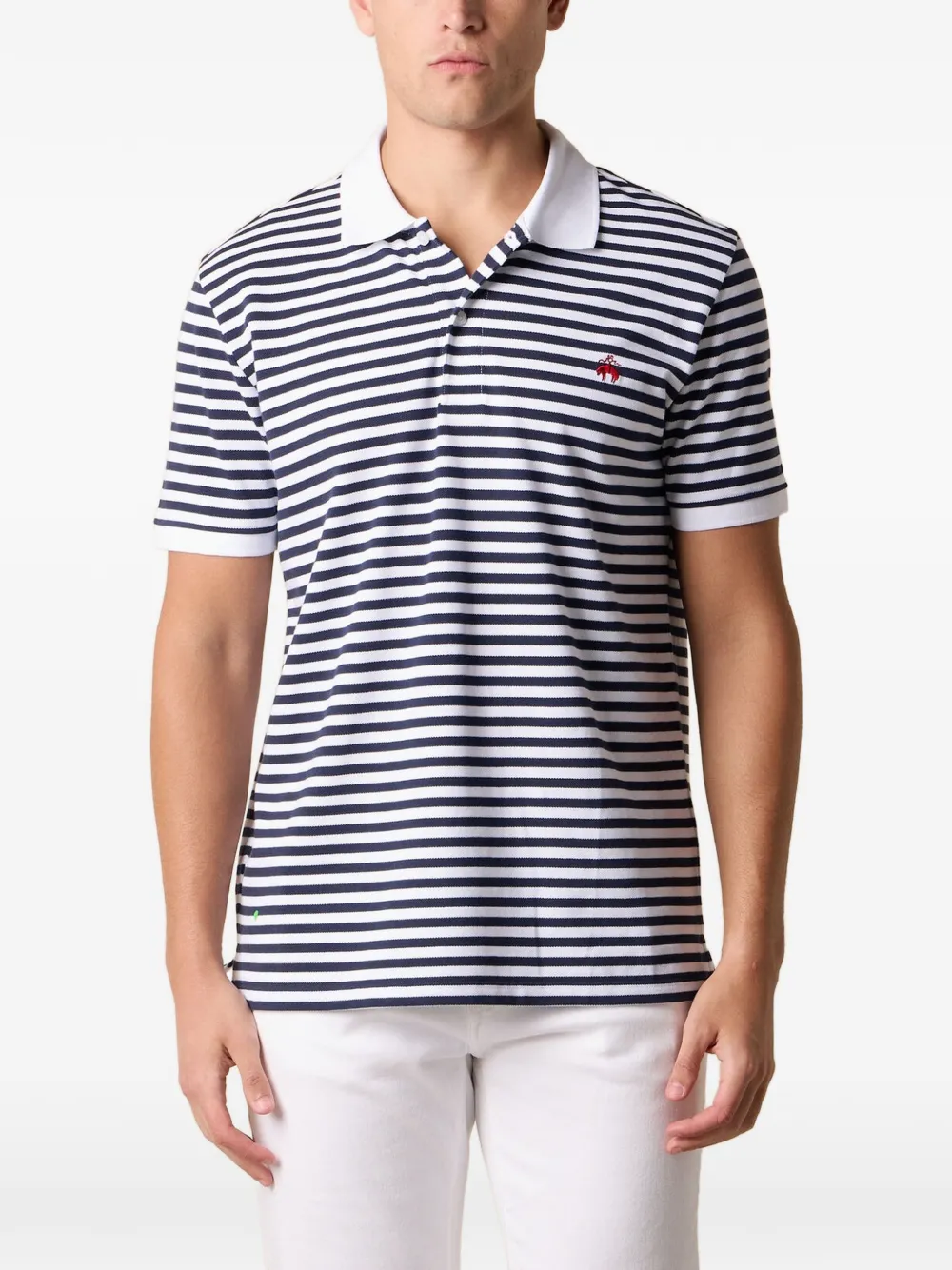 Brooks Brothers Awning striped cotton polo shirt - Blu
