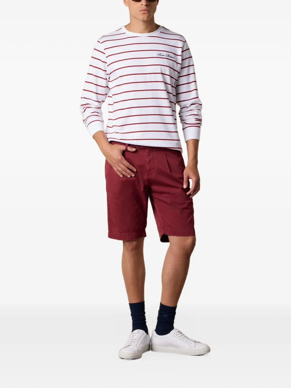 Brooks Brothers Gestreept T-shirt Rood