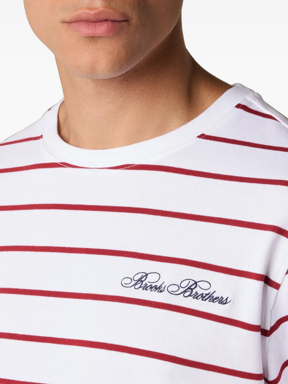 Brooks Brothers Gestreept T-shirt Rood