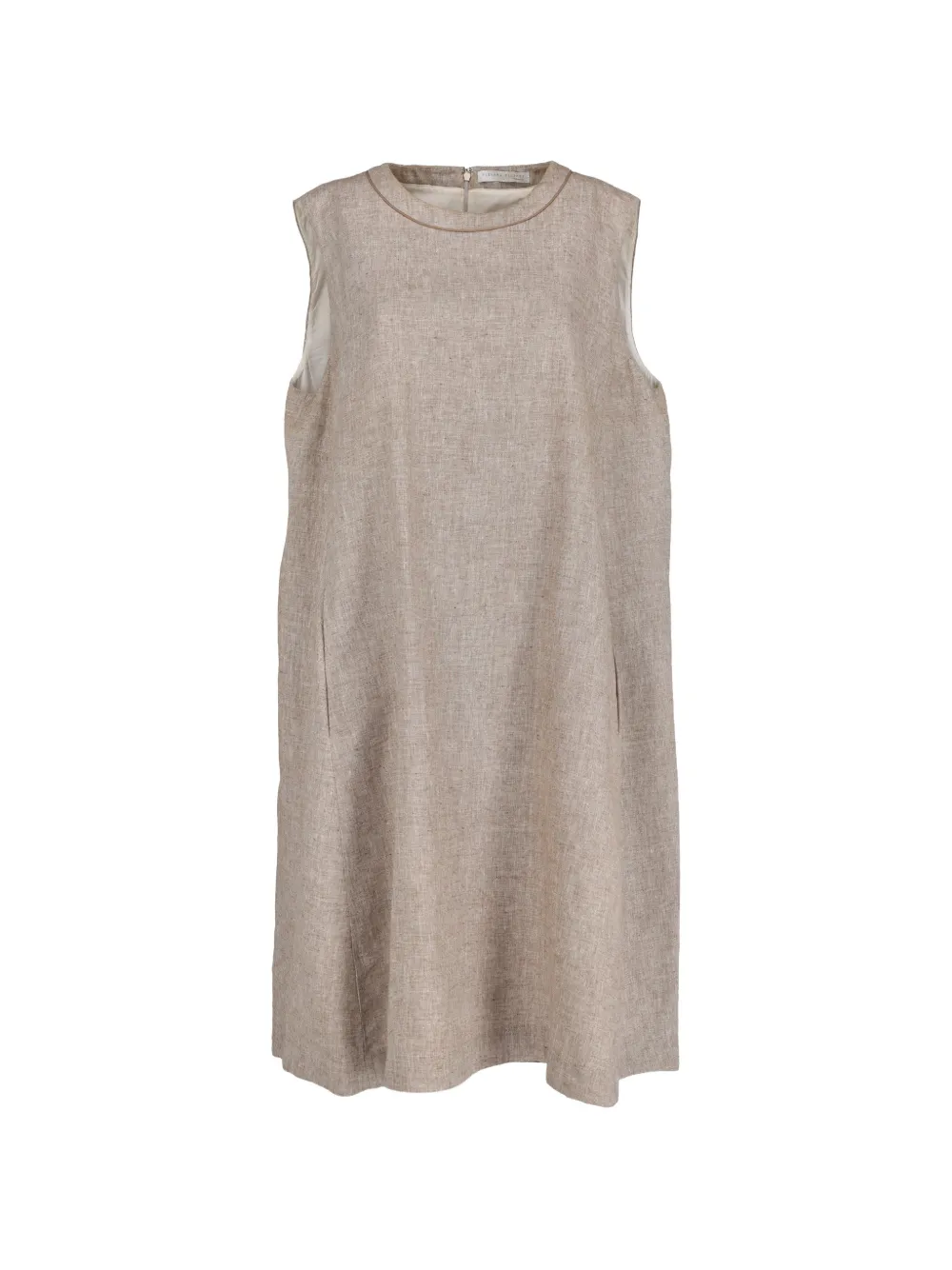 Fabiana Filippi piped sleeveless mini dress - Toni neutri