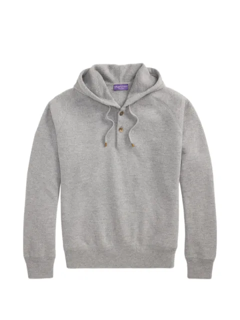 Ralph Lauren Purple Label sudadera con capucha, botones y cordones