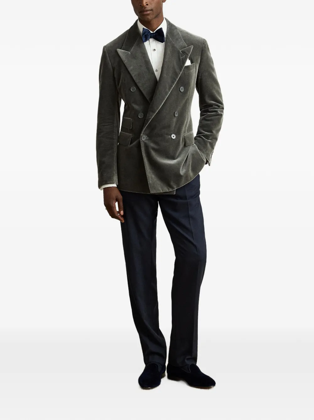 Ralph Lauren Purple Label Blazer met dubbele rij knopen Grijs