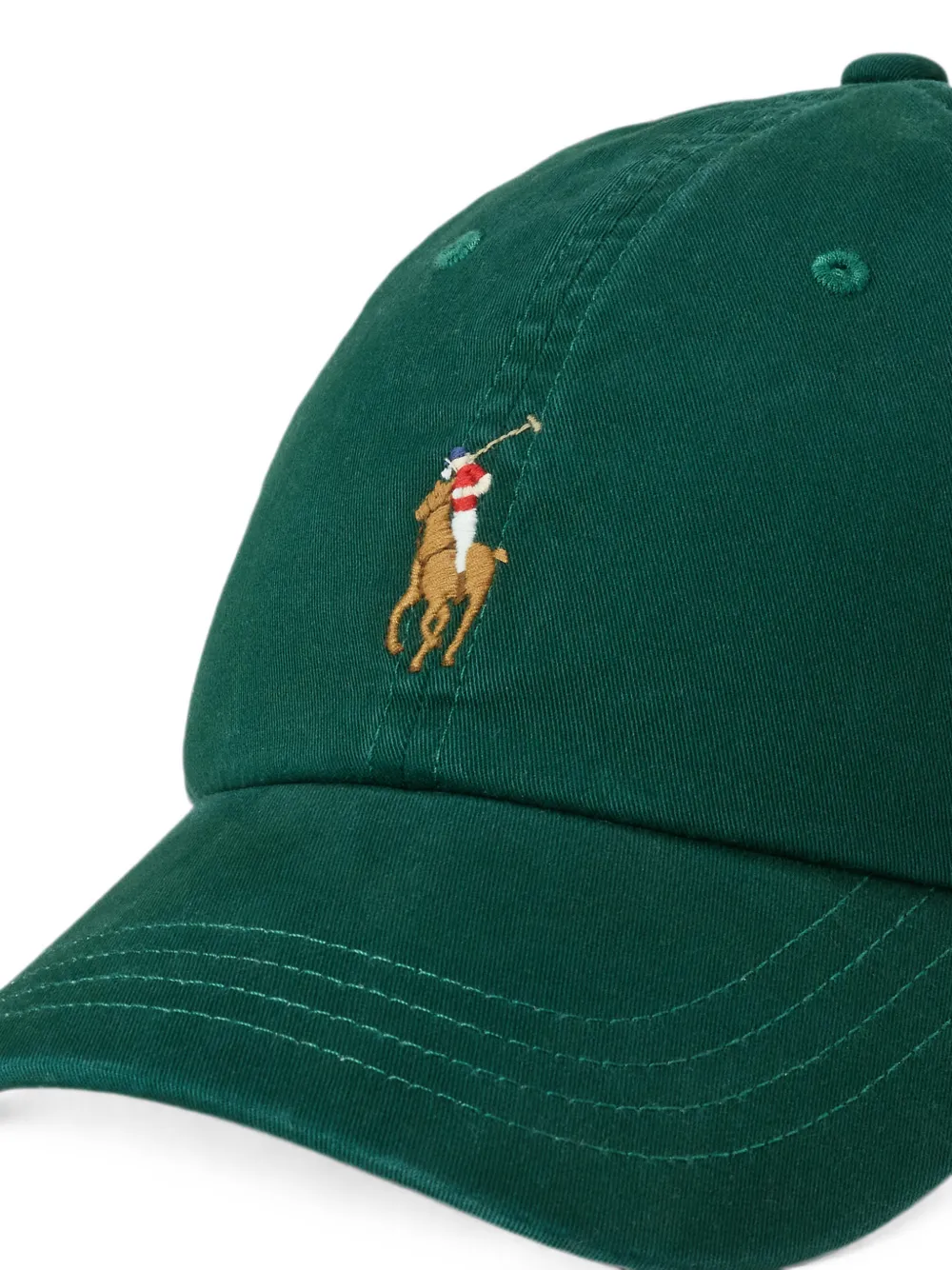 Polo Ralph Lauren Katoenen-twill pet met borduurwerk Groen