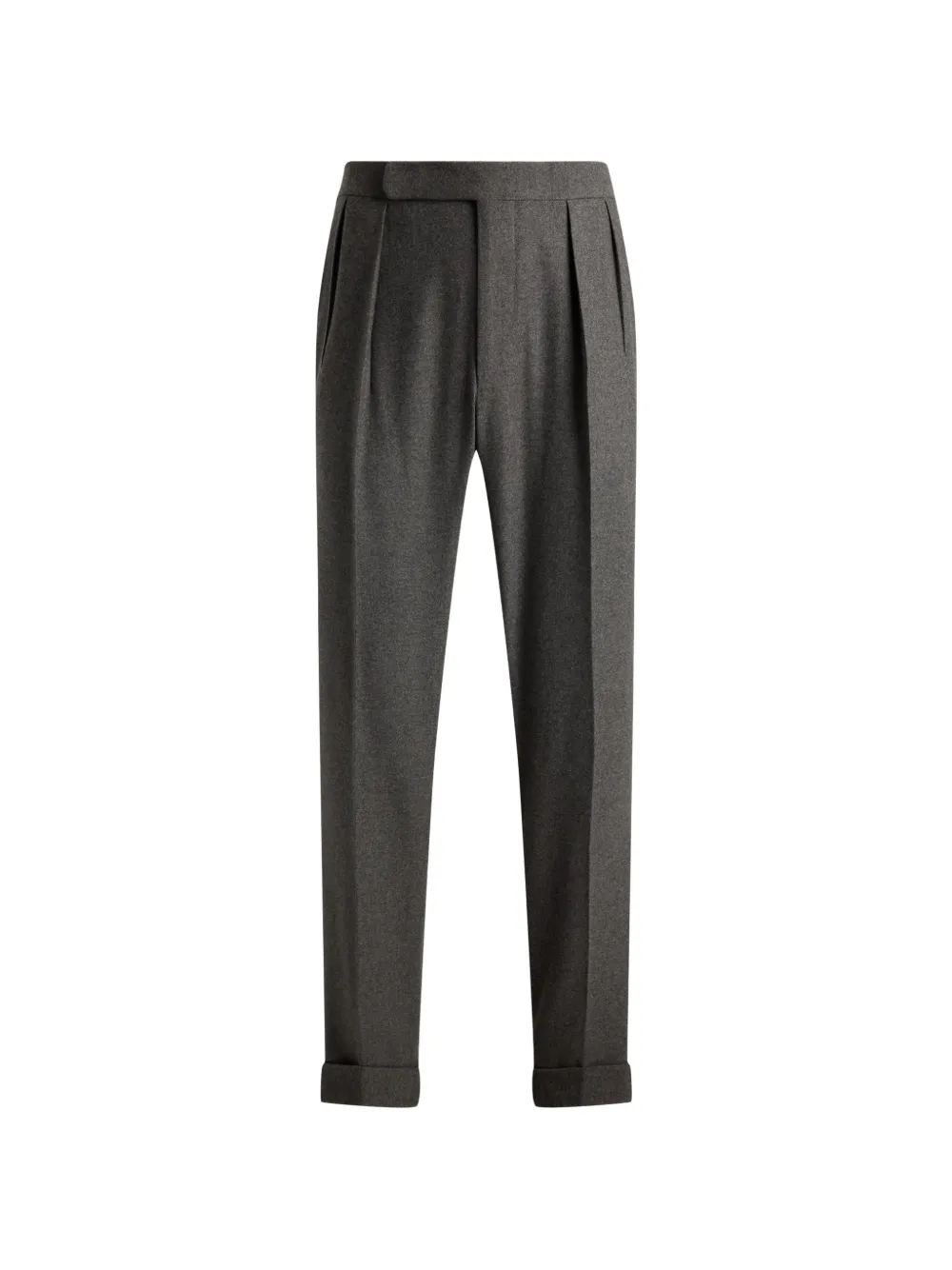 Ralph Lauren Purple Label pantalon Gregory à design plissé en laine - Gris