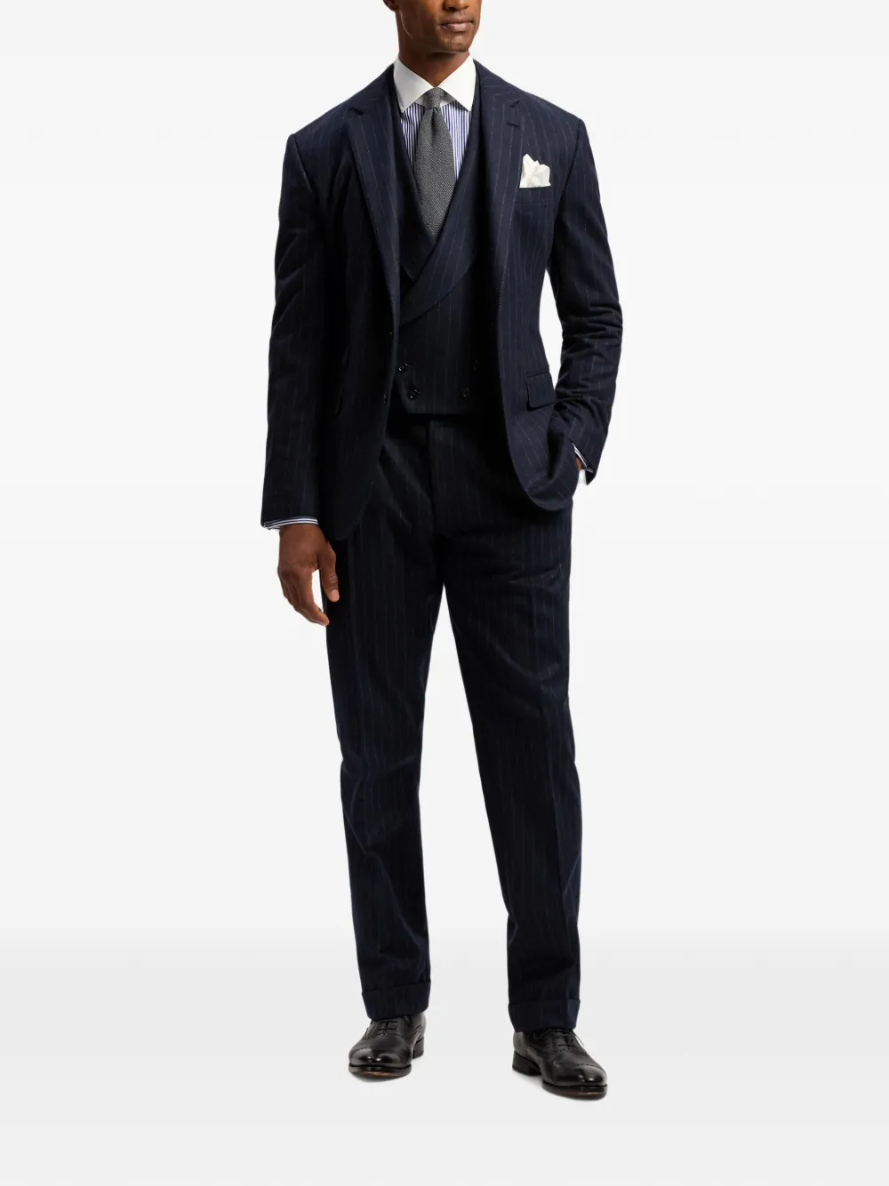 Ralph Lauren Purple Label Kent pinstriped single-breasted wool suit