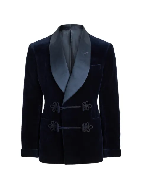 Ralph Lauren Purple Label Astaire double-breasted velvet-texture cotton blazer