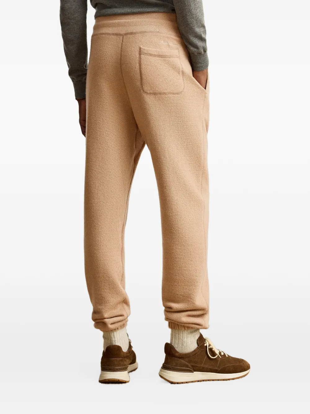 Ralph Lauren Purple Label drawstring wool-blend track pants Beige