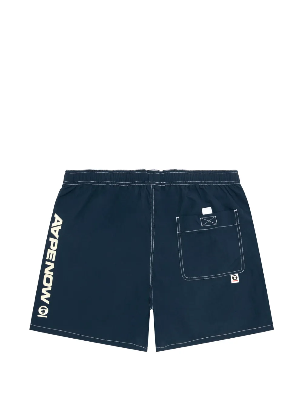 AAPE BY *A BATHING APE Shorts met contrasterend stiksel en logoprint Blauw