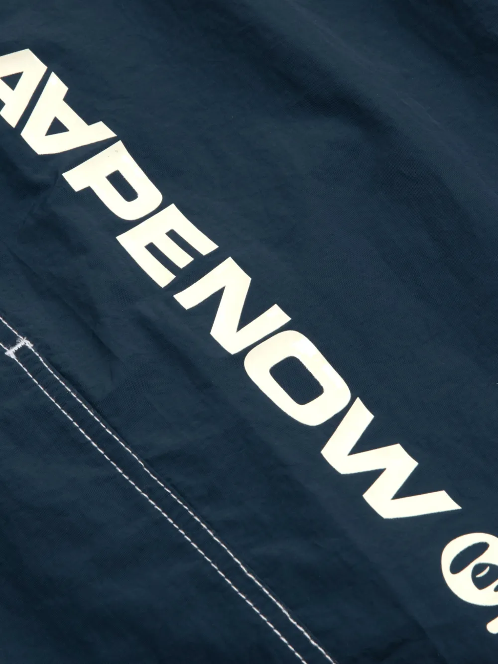 AAPE BY *A BATHING APE Shorts met contrasterend stiksel en logoprint Blauw