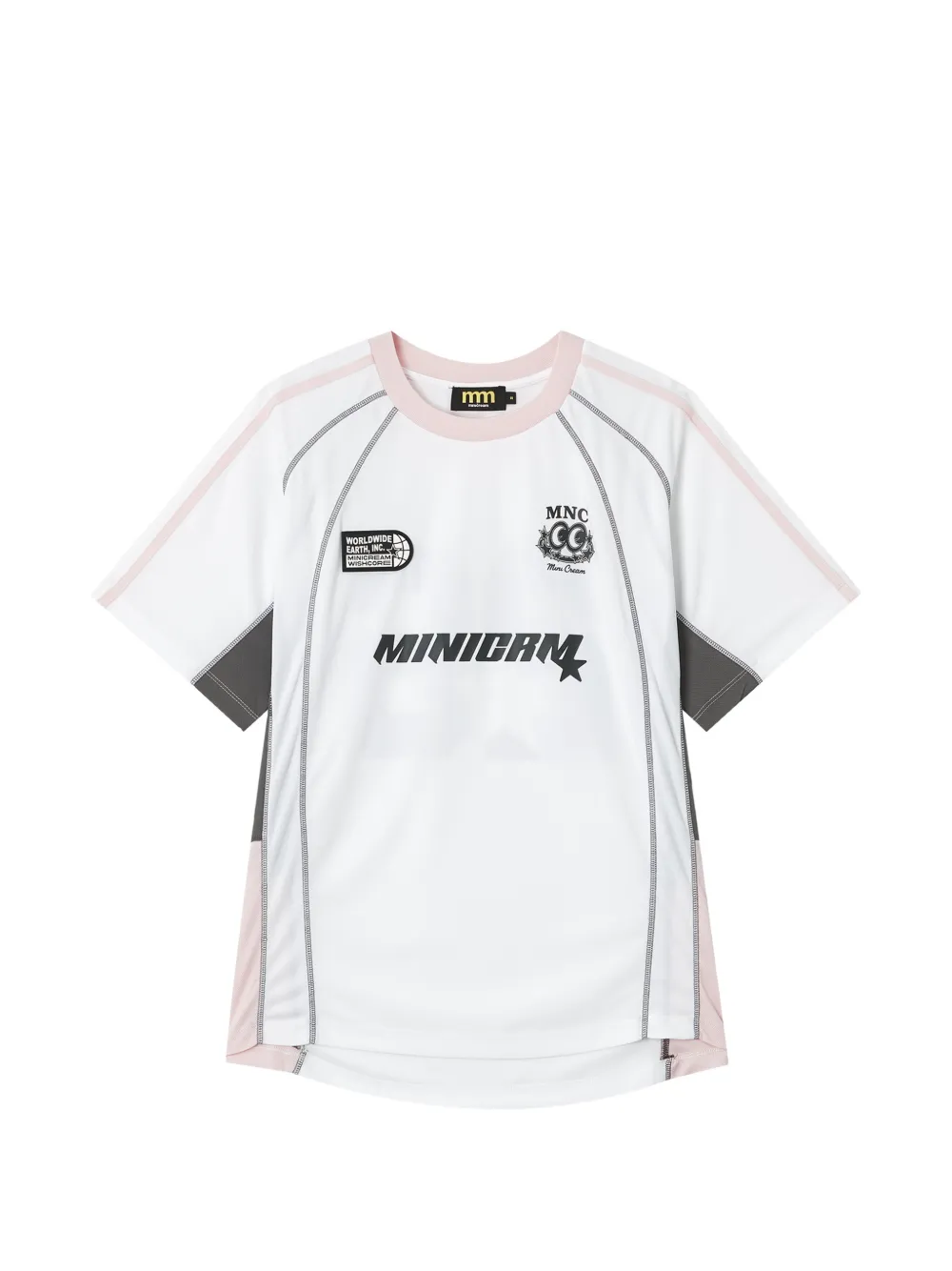 Mini Cream graphic-print raglan-sleeve T-shirt