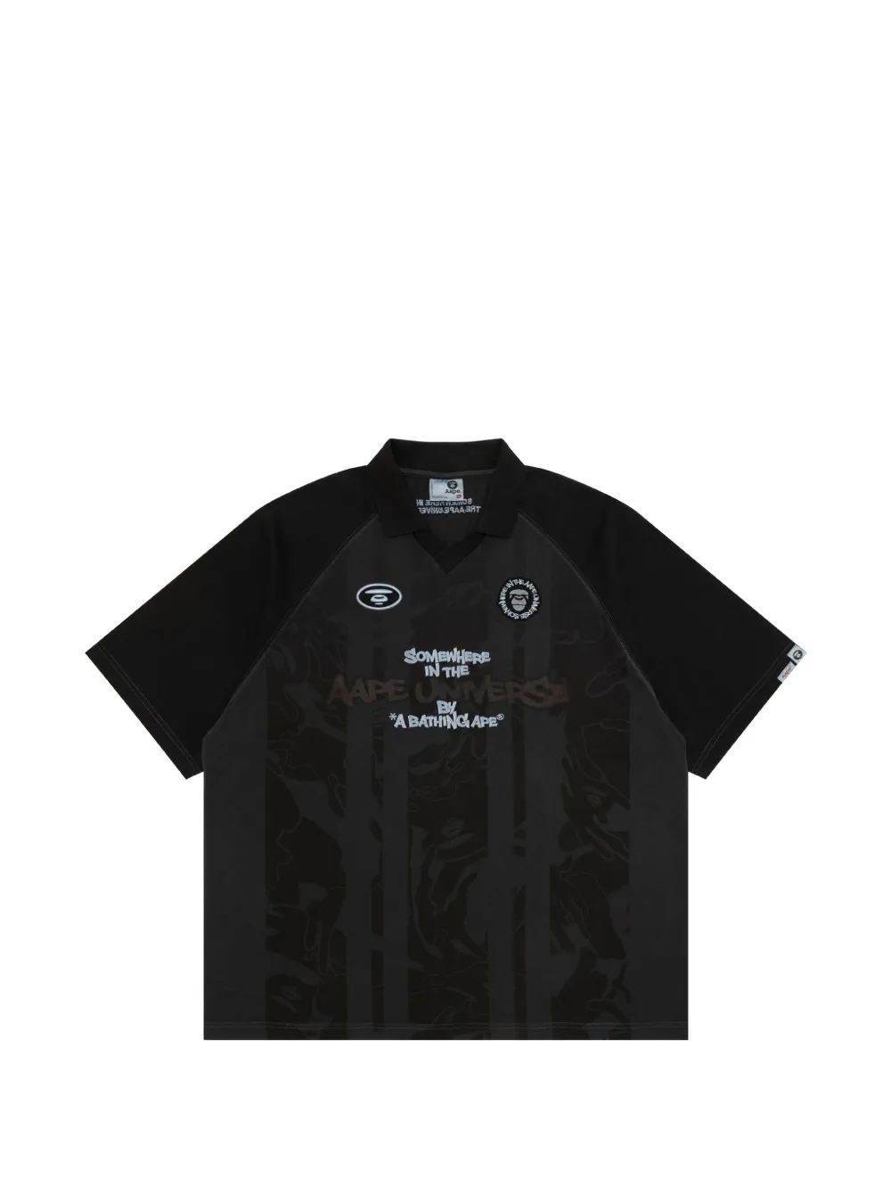AAPE BY *A BATHING APE® camouflage-print logo-embroidered T-shirt - Nero