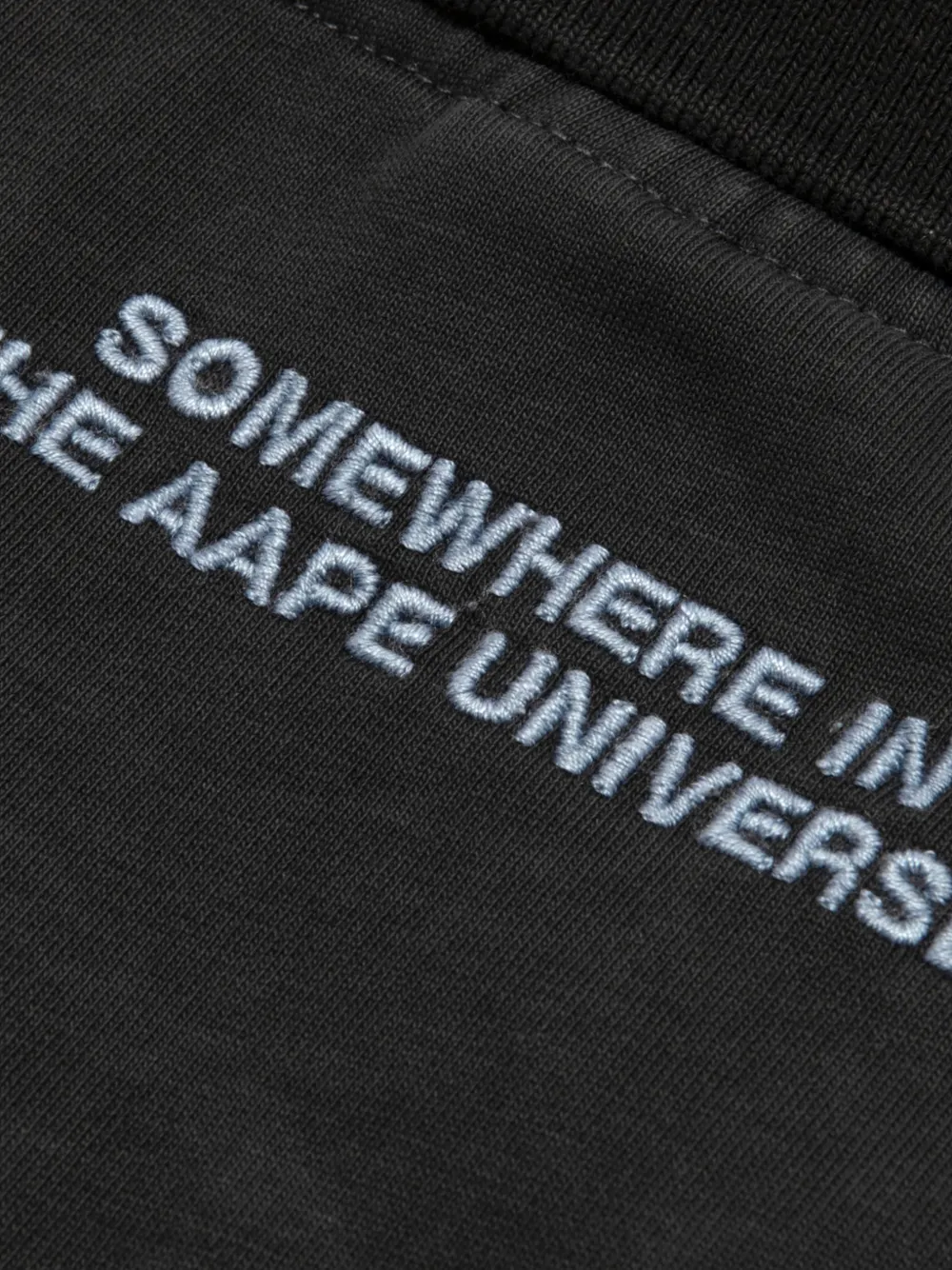 AAPE BY *A BATHING APE T-shirt met camouflageprint en geborduurd logo Zwart