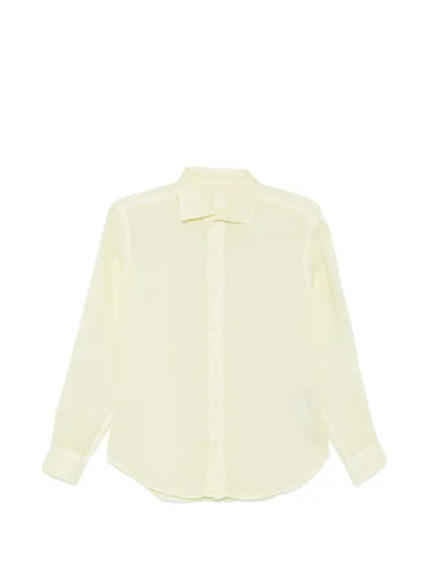 120% Lino camisa de manga larga