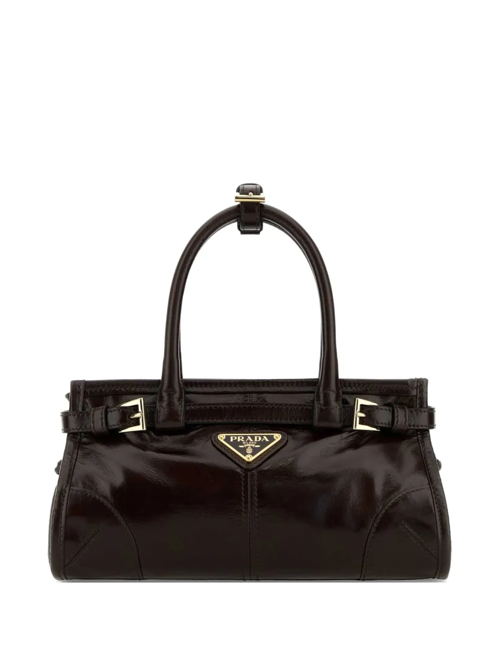 Prada Bonnie leather tote bag - Marrone