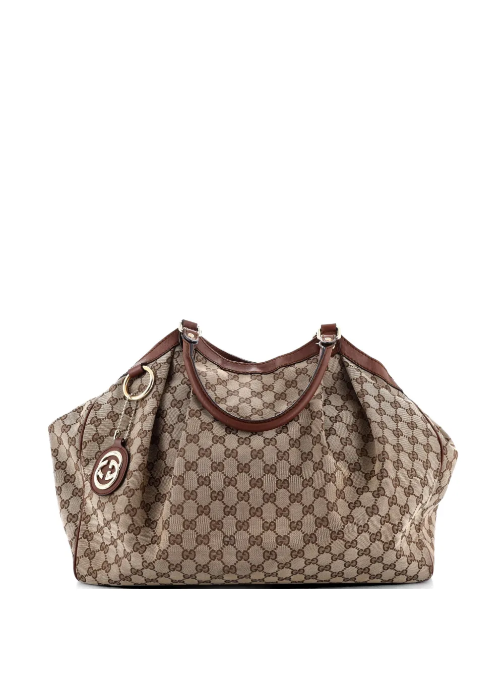 Gucci Pre-Owned Sukey GG Canvas with Leather Large tote bag - Marrone