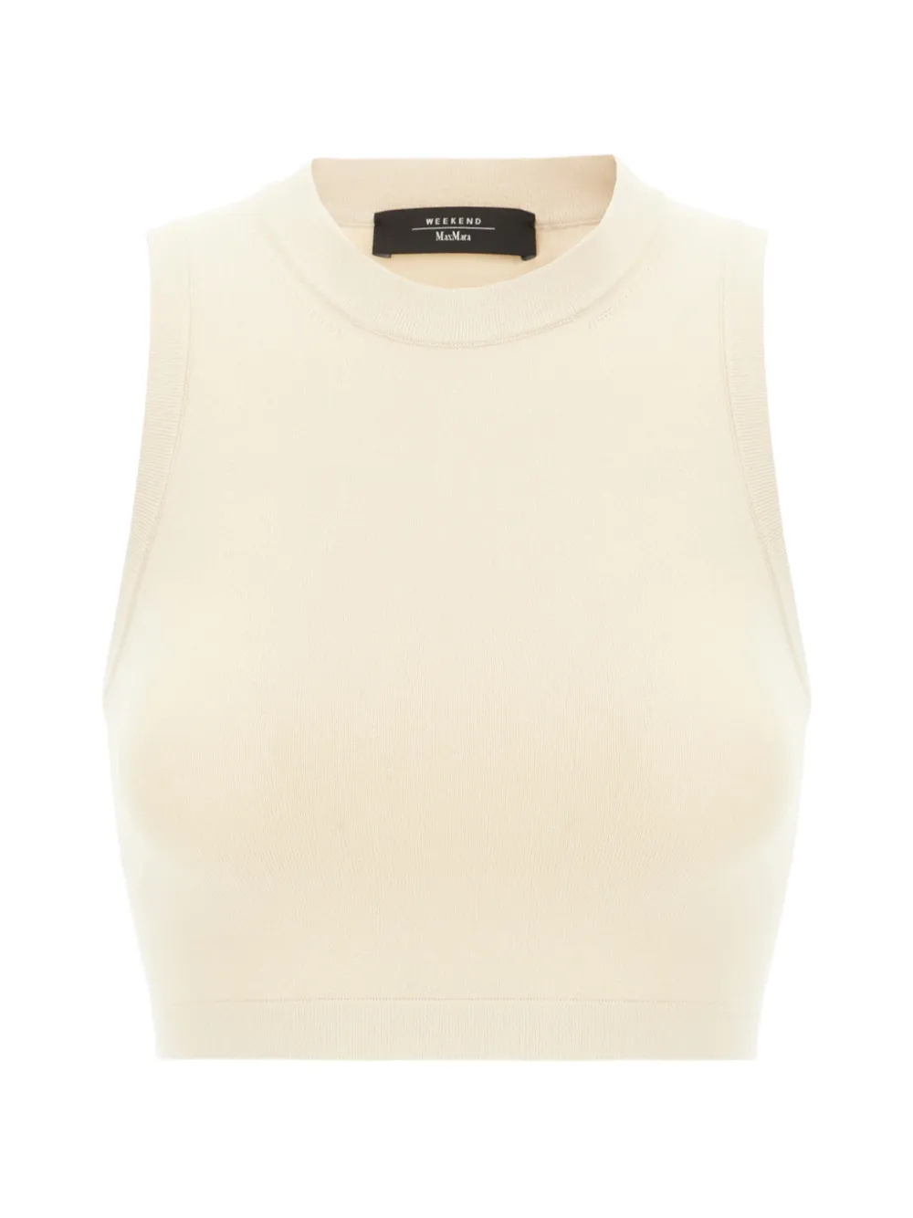 Weekend Max Mara fine-knit sleeveless cropped top - Toni neutri