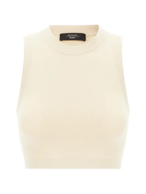 Weekend Max Mara top corto de punto fino sin mangas