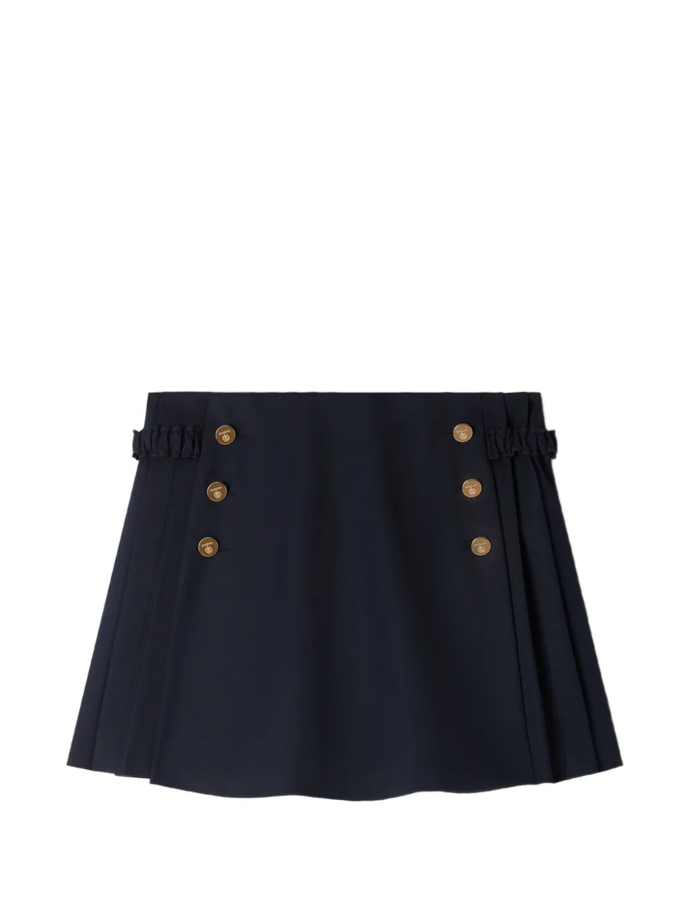 SANDRO Wollen skort met knopen Blauw