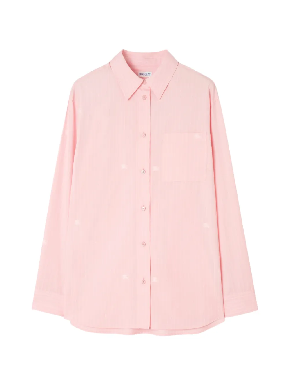 Burberry Locker geschnittenes Knight Hemd aus Baumwoll-Fil-Coupé mit Streifenmuster - Rosa