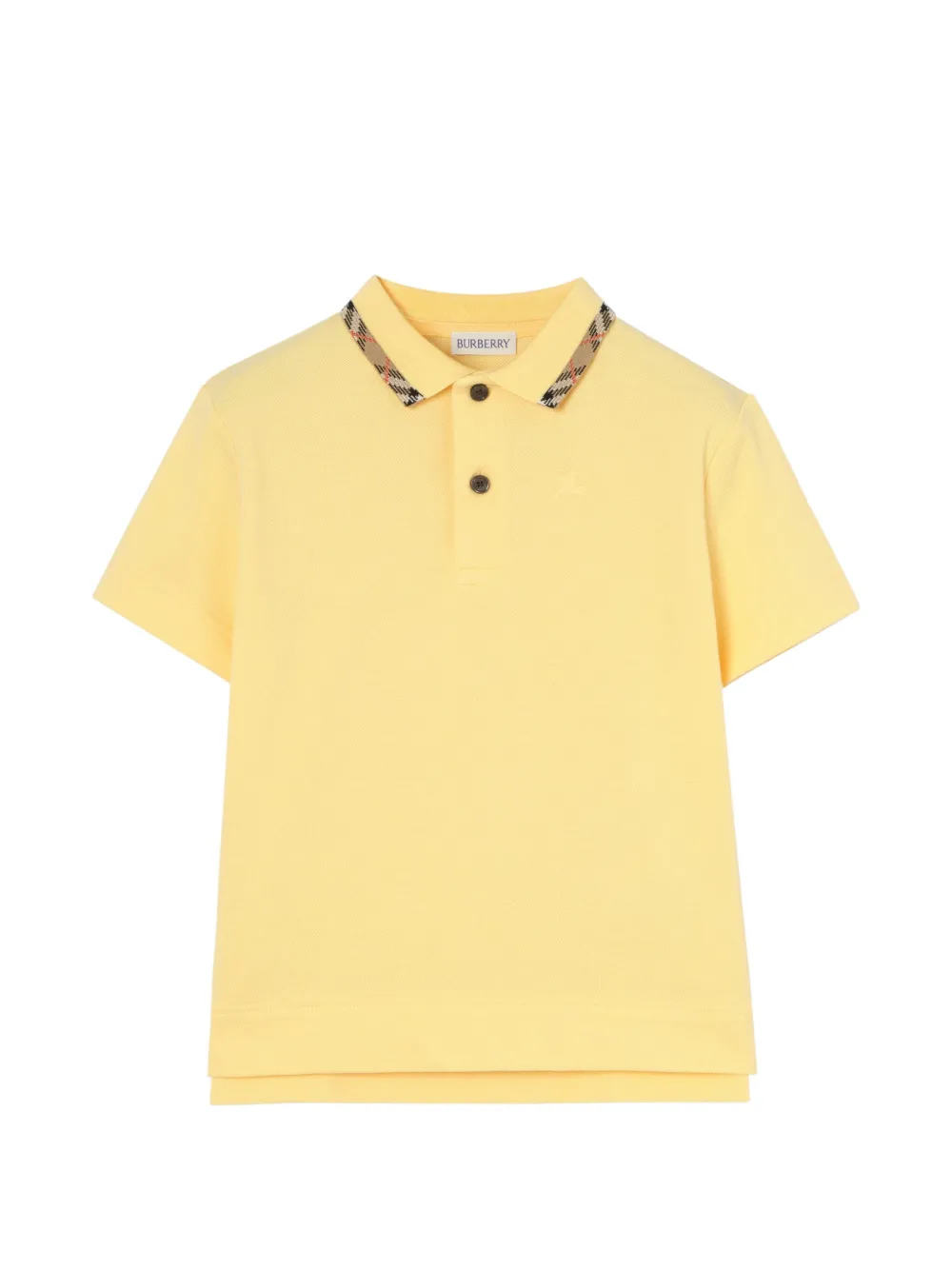 Burberry Kids cotton pique polo dhirt - Giallo