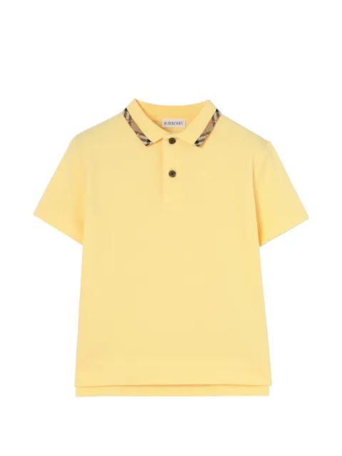 Burberry Kids cotton pique polo shirt