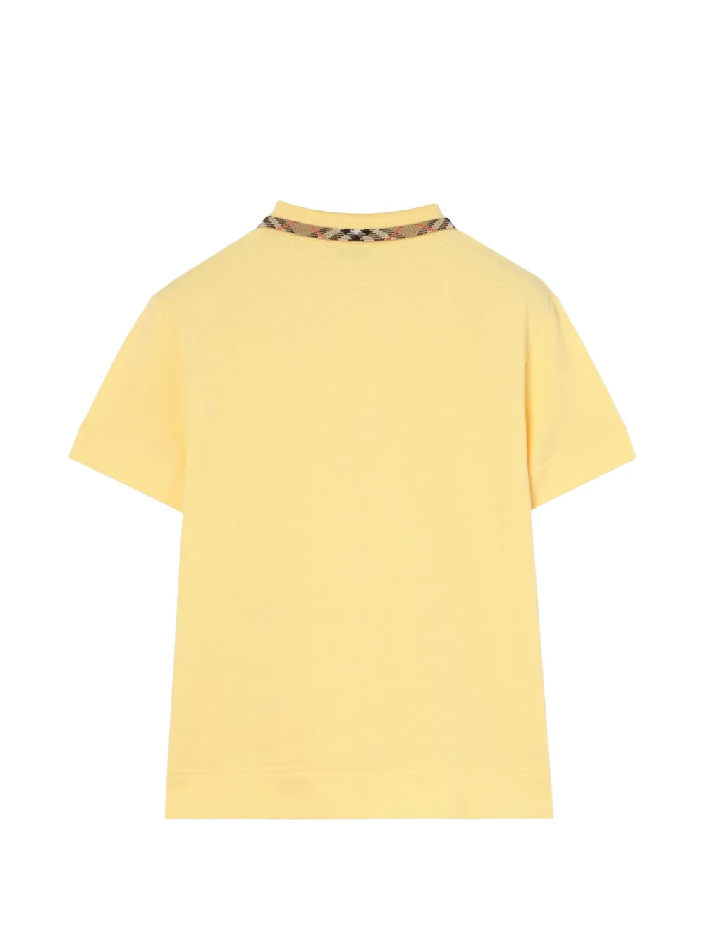 Burberry Kids Katoenen piqué poloshirt Geel