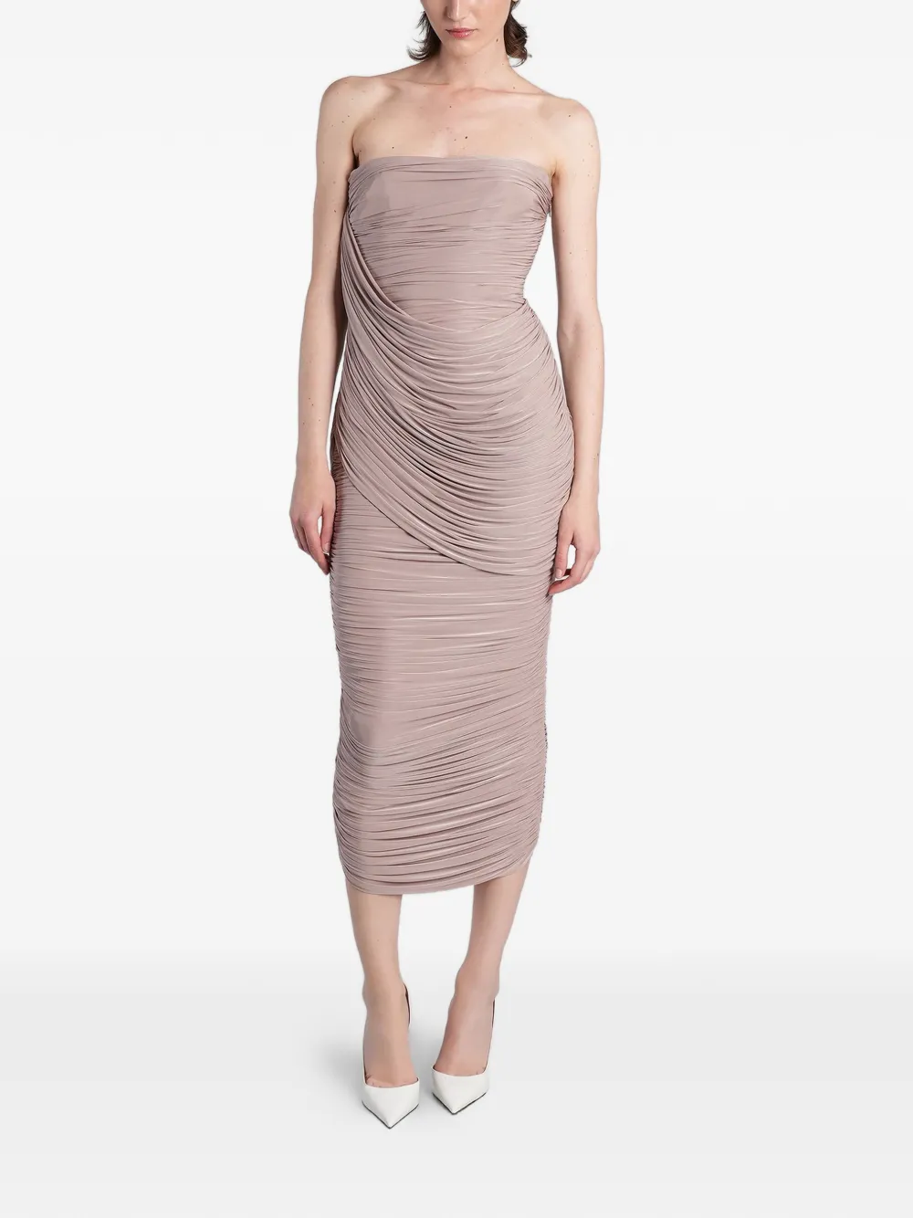 Alex Perry strapless midi dress - Rosa