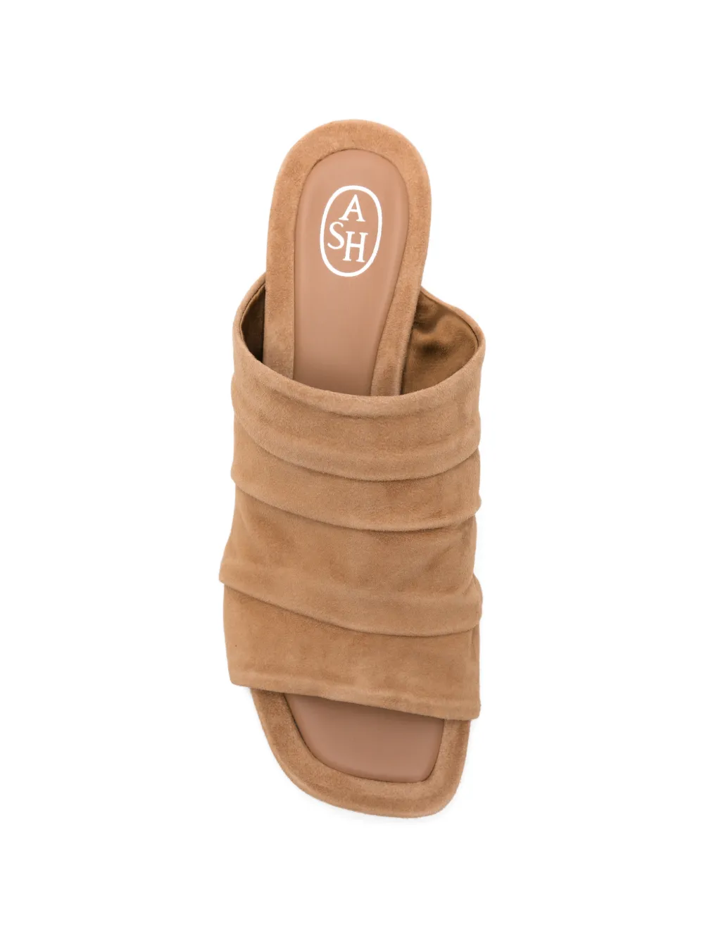 Ash Eva ruched open-toe sandals Beige