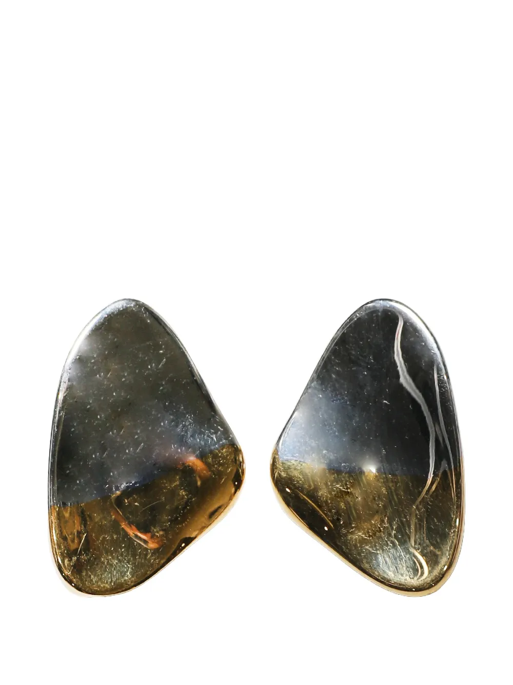 Panconesi two-tone pebble earrings - Argento