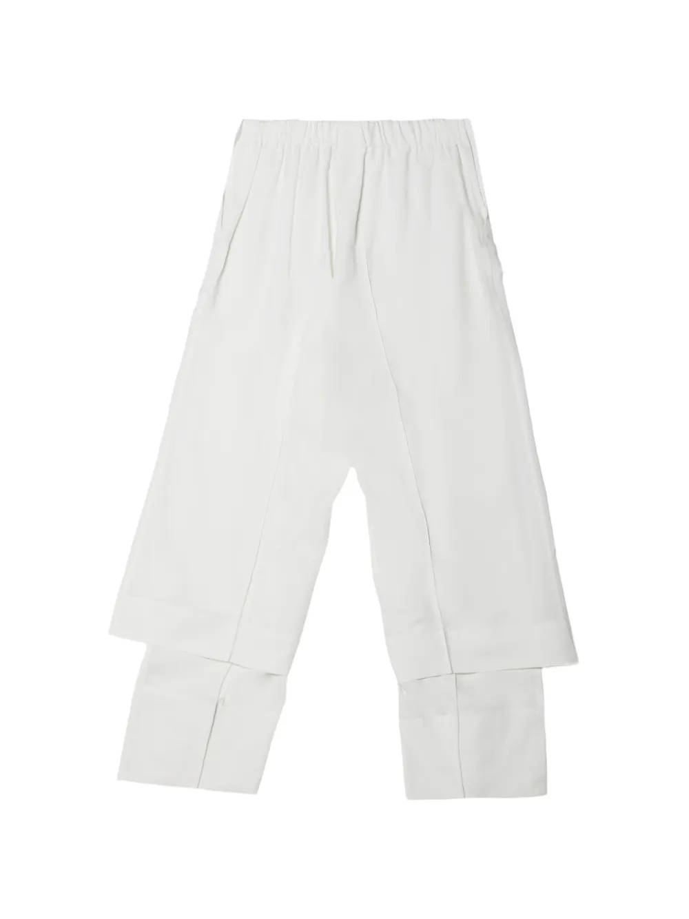 Issey Miyake Two As One gelaagde plooibroek Wit