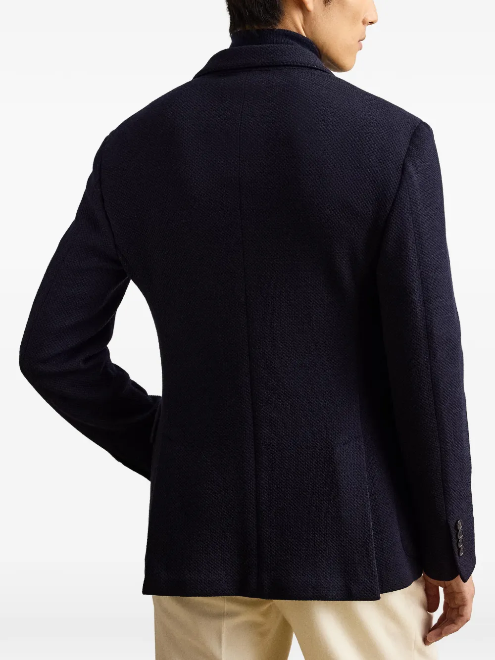 Ralph Lauren Purple Label Hadley gebreide blazer Blauw