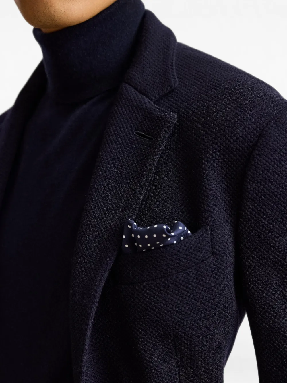 Ralph Lauren Purple Label Hadley gebreide blazer Blauw