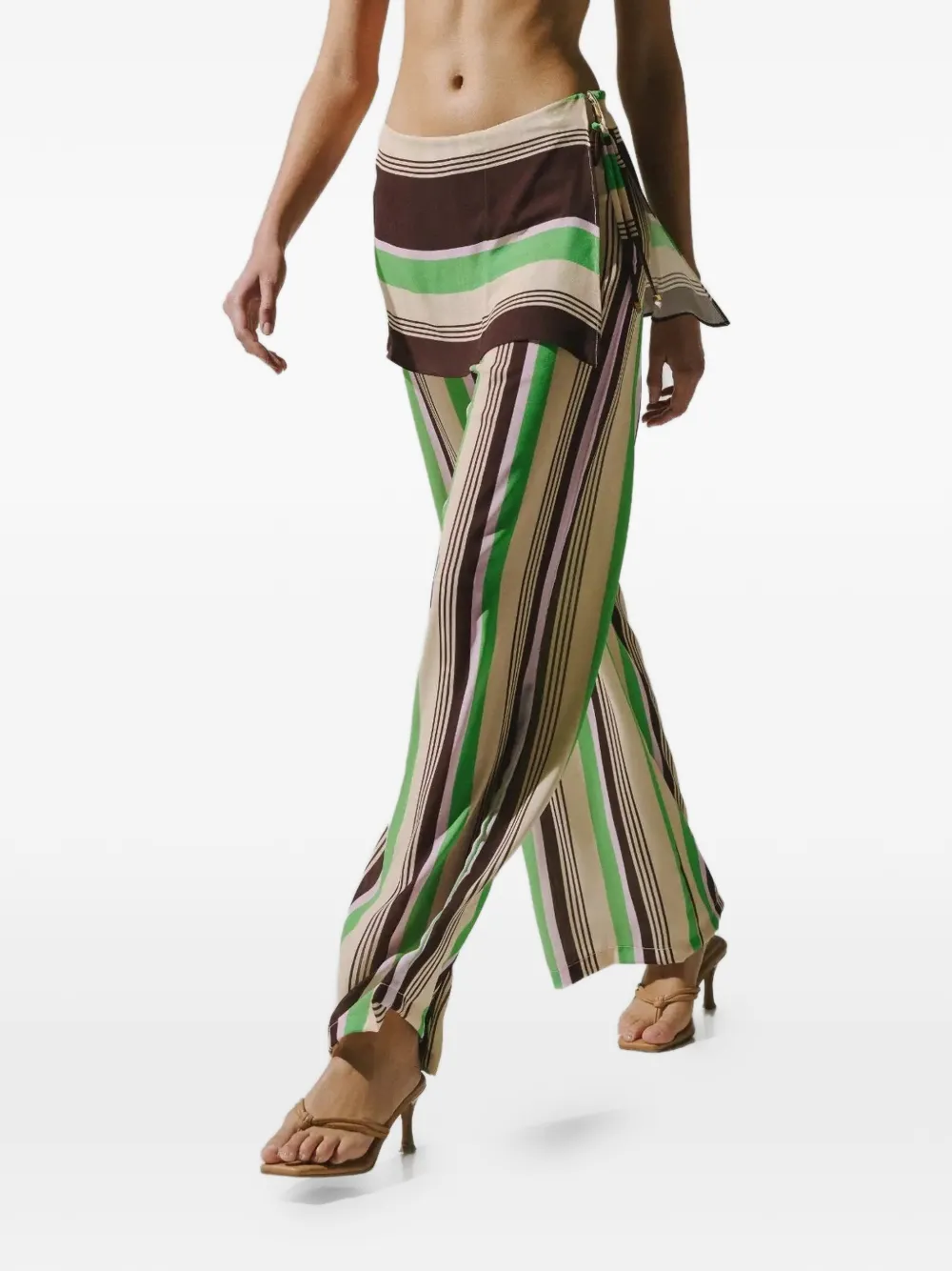 Baobab Weite Renata Hose mit Overlay-Rock - Grün