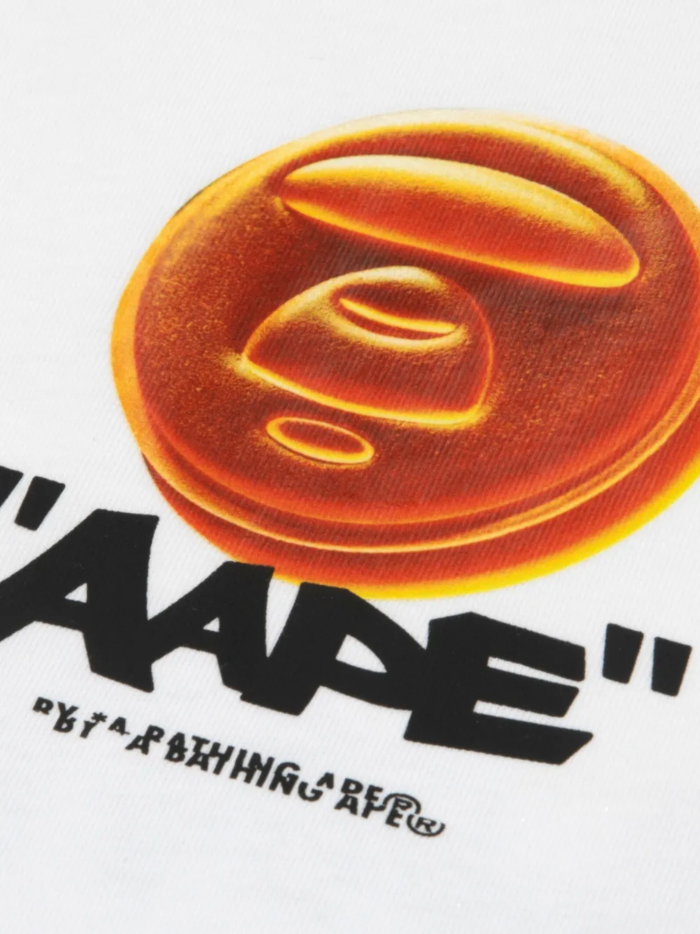 AAPE BY *A BATHING APE T-shirt met grafische print Wit