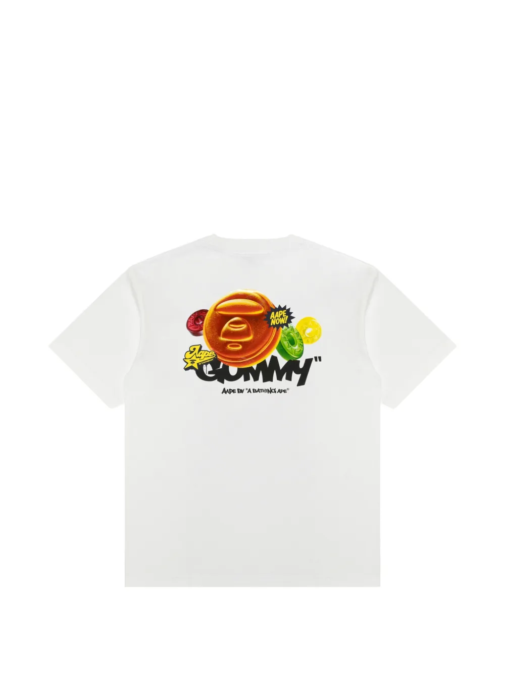 AAPE BY *A BATHING APE T-shirt met grafische print Wit