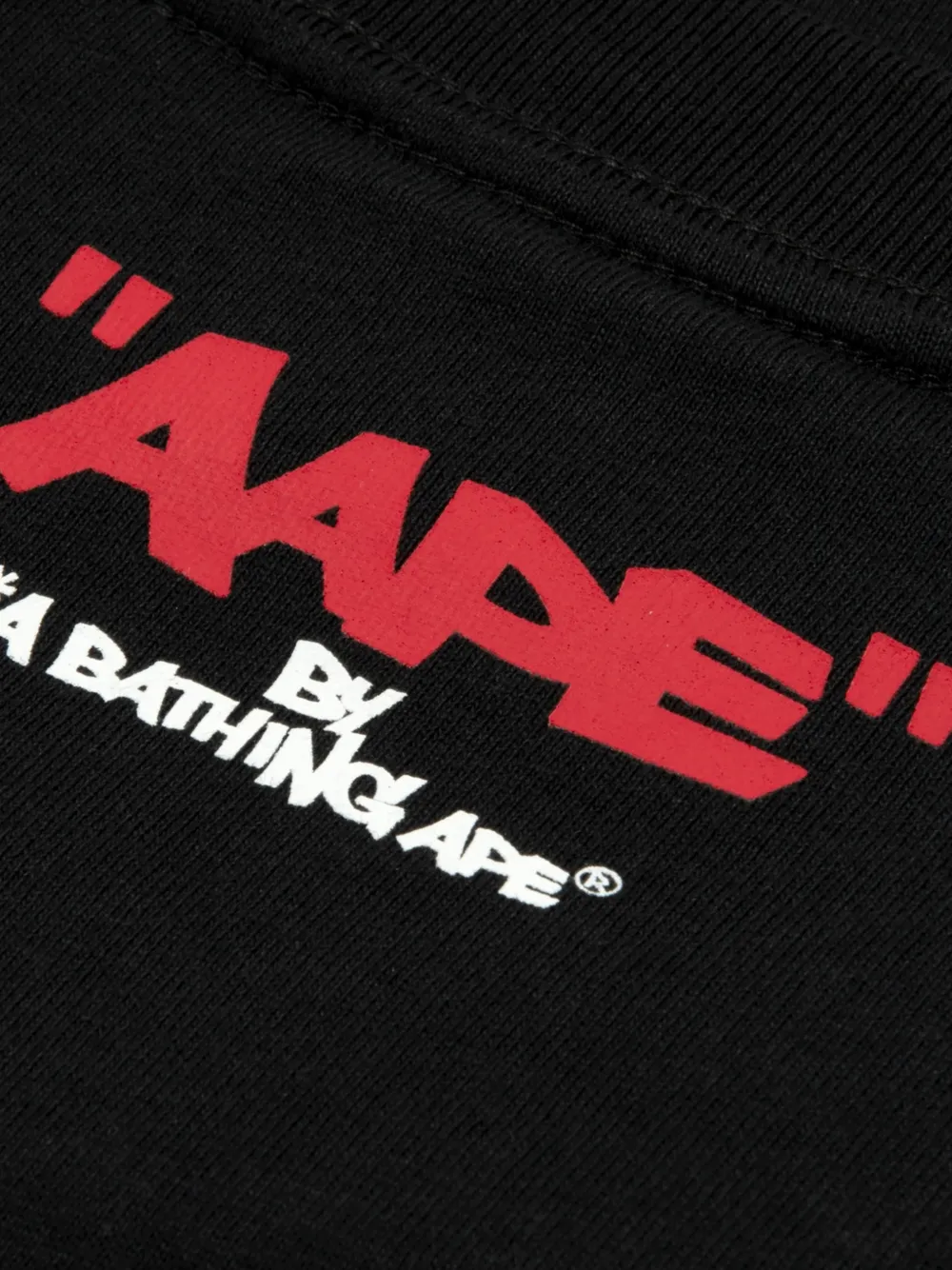 AAPE BY *A BATHING APE T-shirt met grafische print Zwart