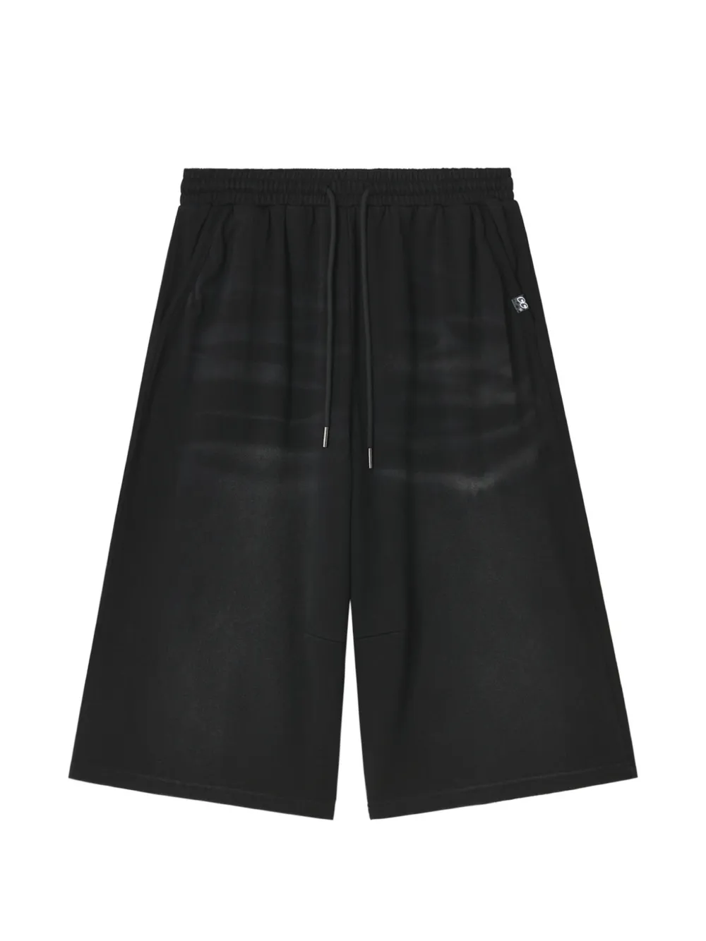 Mini Cream faded drawstring shorts - Nero