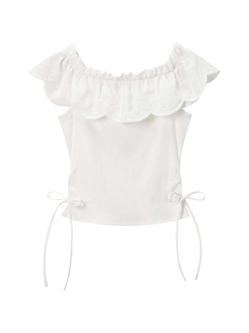 tout a coup ruffled broderie-anglaise top · XS