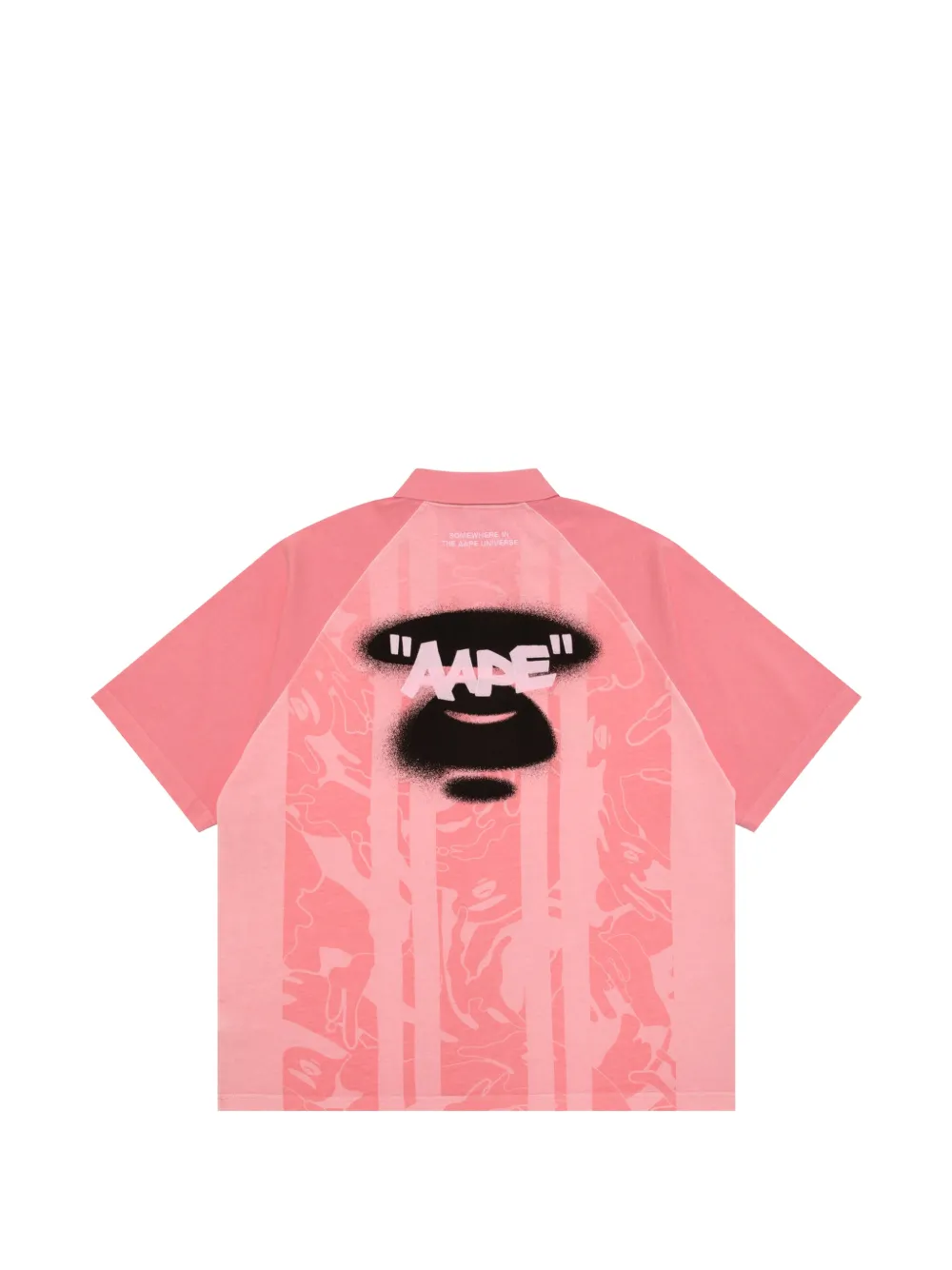 AAPE BY *A BATHING APE T-shirt met camouflageprint Roze